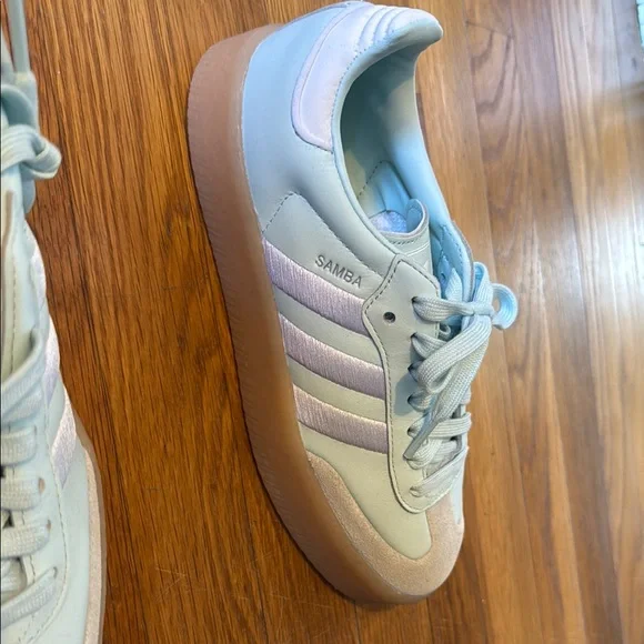 adidas | Shoes | Adidas Womens Samba Pastel Blue Sneakers | Poshmark